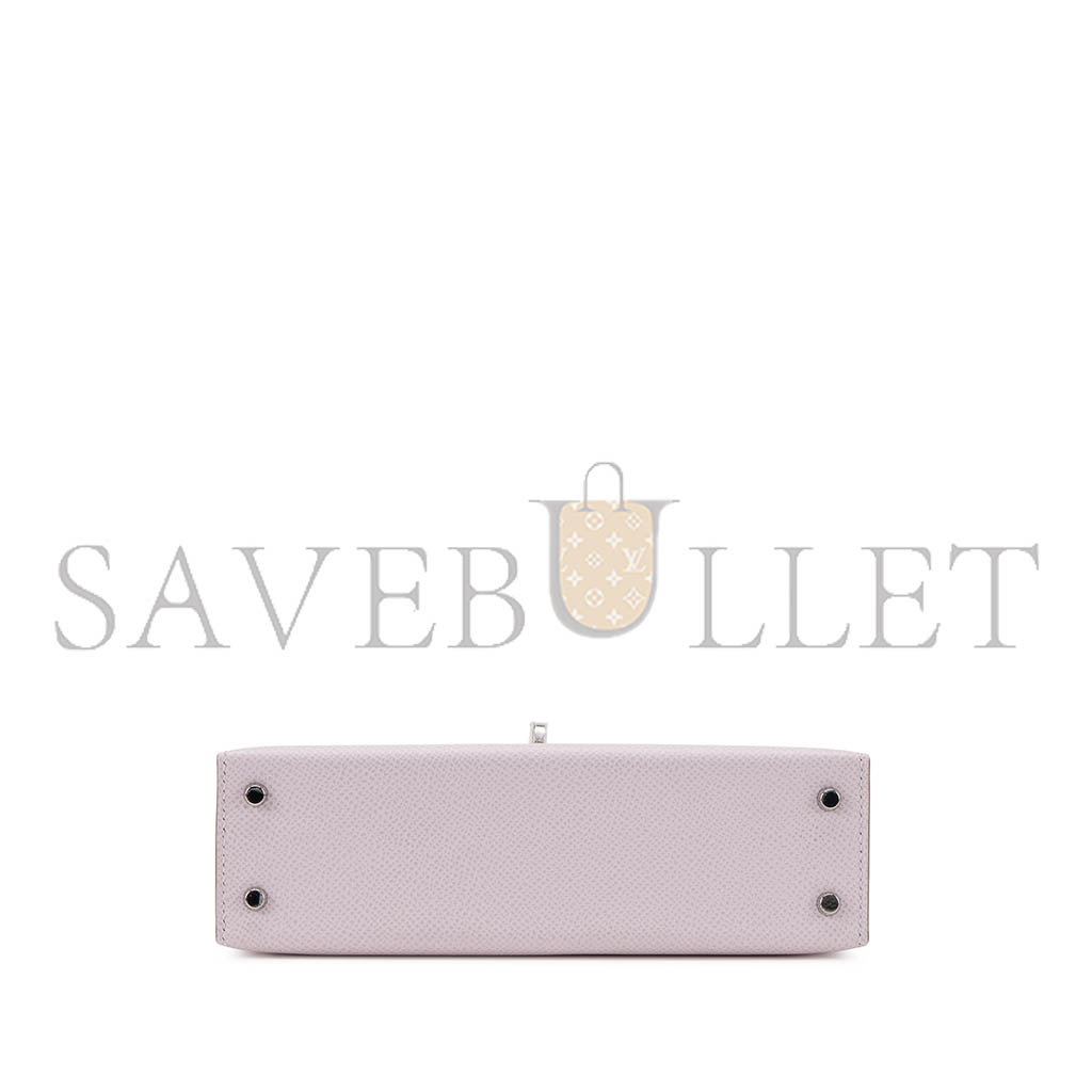 H**mes master mauve pale epsom mini kelly sellier 20 palladium hardware (19*12*5.5cm)